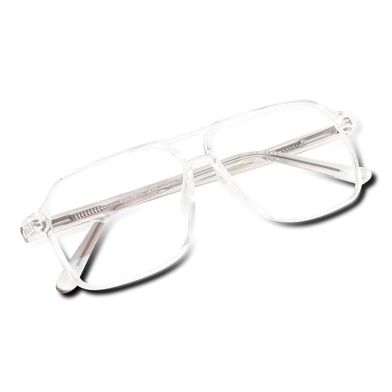 Dervin Unisex Trendy Lightweight Square Transparent Optical Frame (Medium) - Image 3