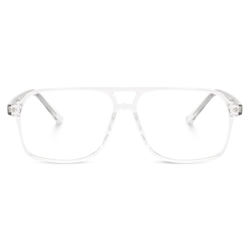 Dervin Unisex Trendy Lightweight Square Transparent Optical Frame (Medium) - Image 2