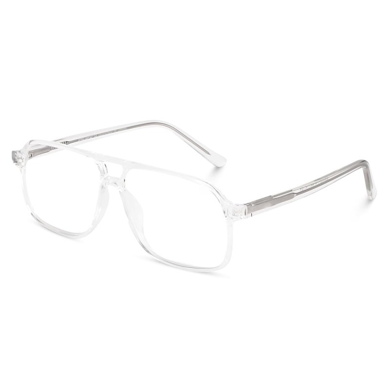Dervin Unisex Trendy Lightweight Square Transparent Optical Frame (Medium) - Image 1
