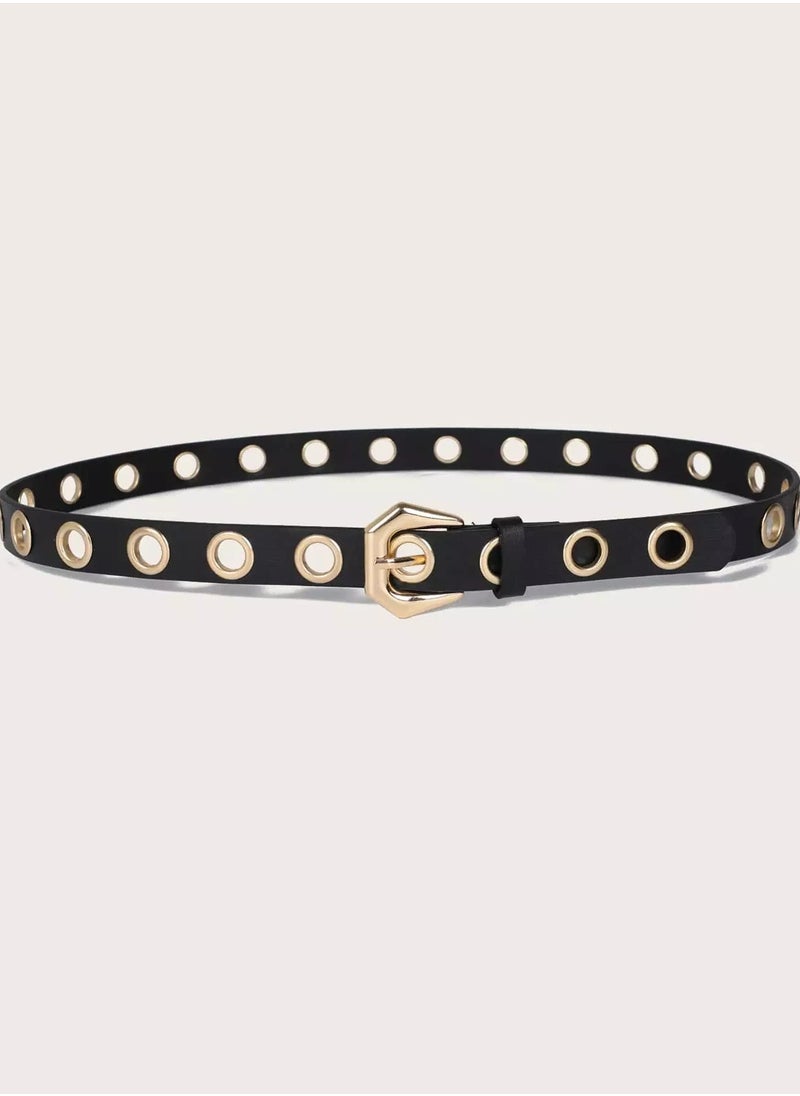 Generic Eyelet Decor Metal Buckle Belt  - Image 2