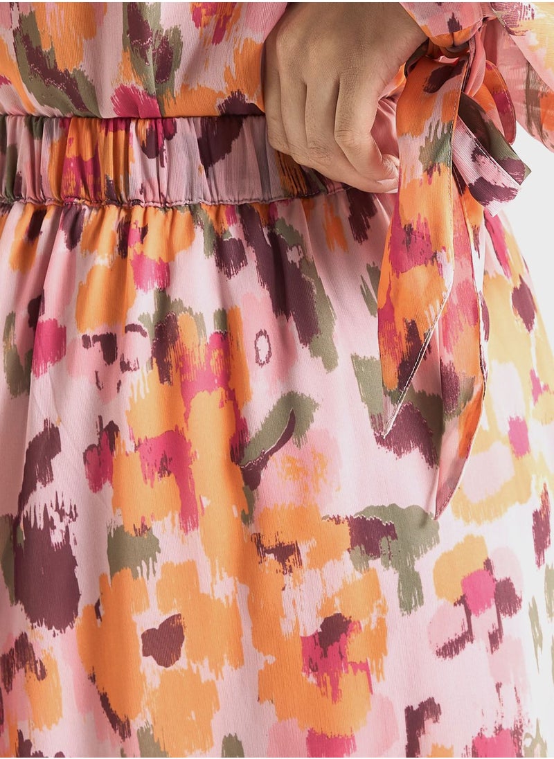 FAV Floral Print Tiered Skirt  - Image 3