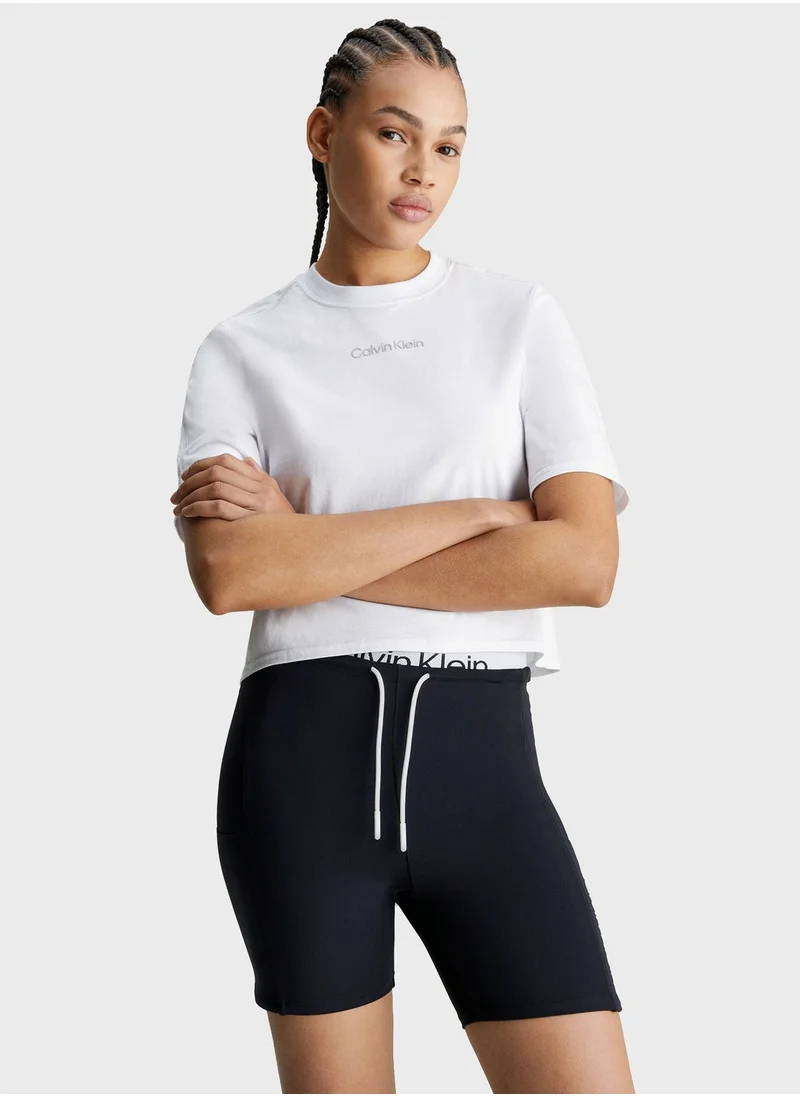 Calvin Klein Sports Logo Cropped T-Shirt