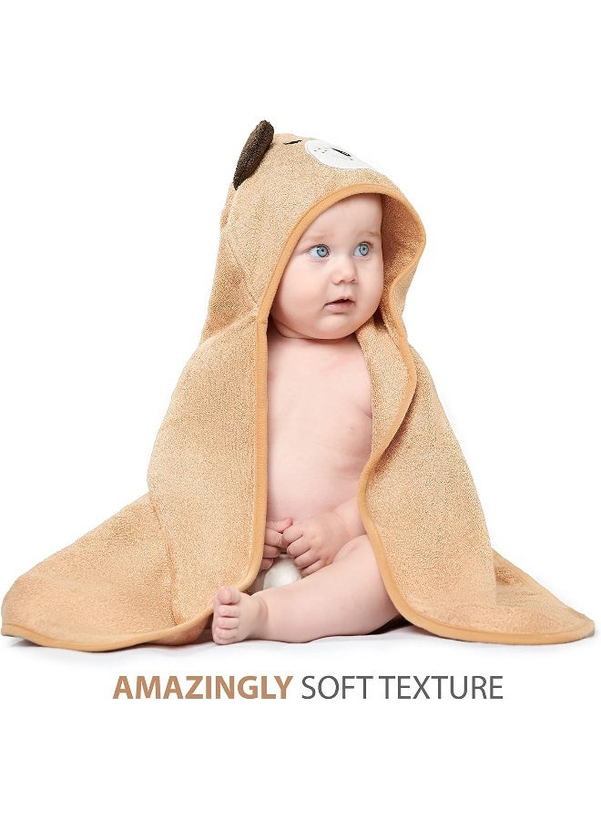 MINIBOO Hooded Baby Towels for Newborn & Toddler - Super Soft Baby Bath Towels with Hood, Highly Absorbent Viscose Made from Bamboo Hooded Towel for Boys, Girls, Newborn Essentials. - Image 5