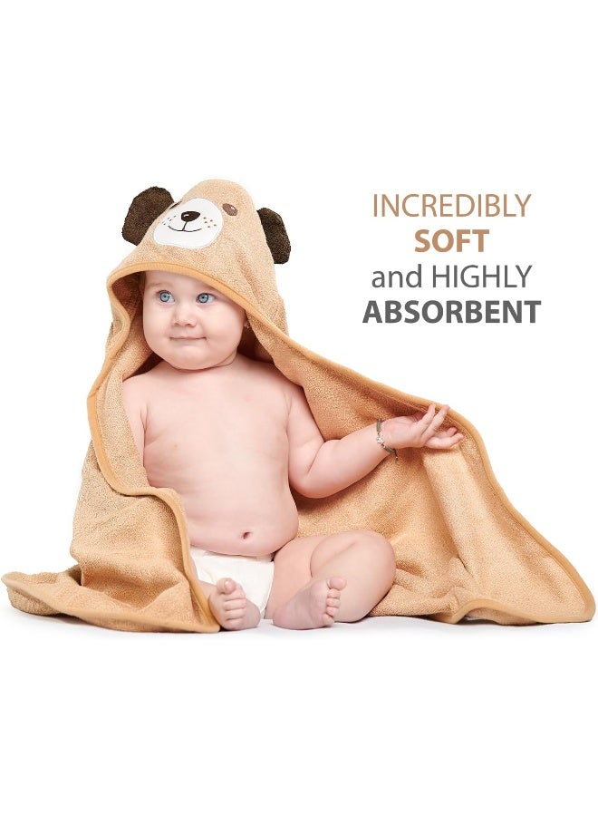 MINIBOO Hooded Baby Towels for Newborn & Toddler - Super Soft Baby Bath Towels with Hood, Highly Absorbent Viscose Made from Bamboo Hooded Towel for Boys, Girls, Newborn Essentials. - Image 2