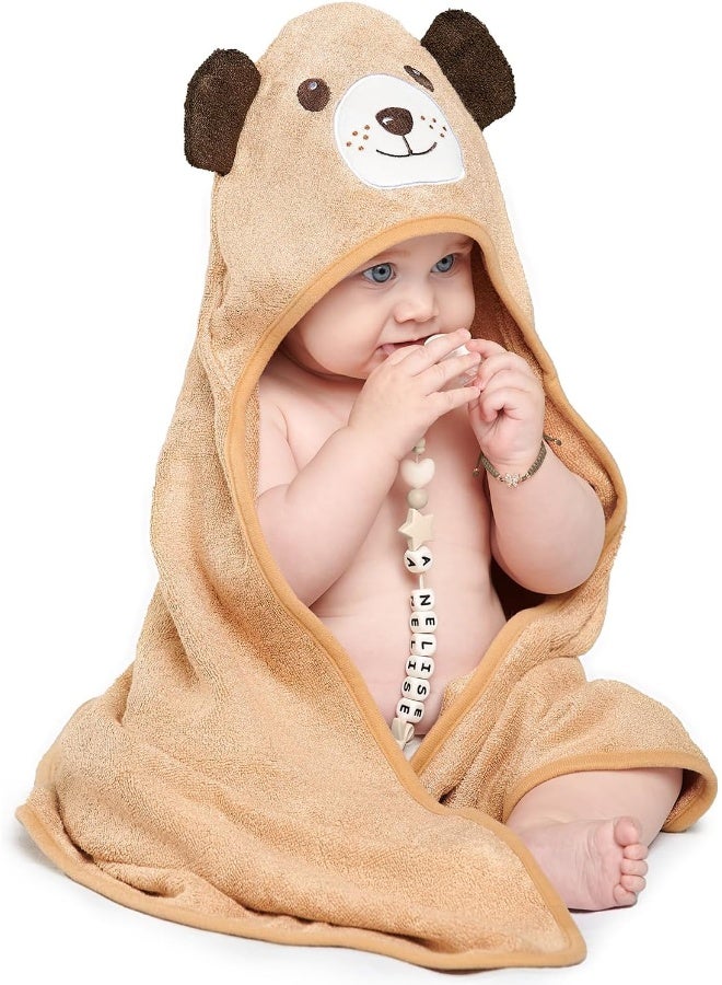 MINIBOO Hooded Baby Towels for Newborn & Toddler - Super Soft Baby Bath Towels with Hood, Highly Absorbent Viscose Made from Bamboo Hooded Towel for Boys, Girls, Newborn Essentials. - Image 3