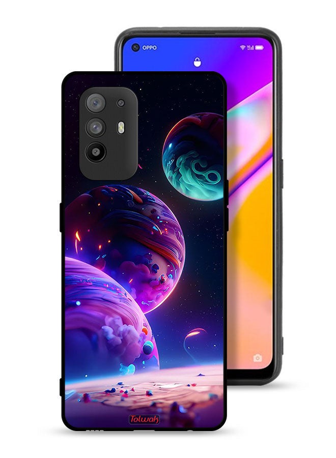 Tolwak Oppo A95 5G Protective Case Cover Planet Pattern - Image 1