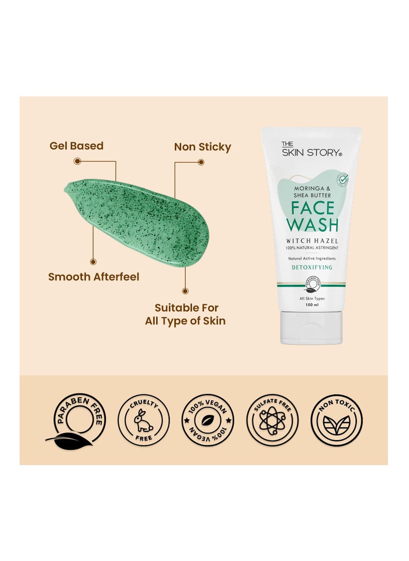 Skin Story Clean Beauty The Skin Story Pore Cleansing Face Wash Deeply Cleanses Moisturizing and Detoxify With Moringa Witch Hazel And Shea Butter Gel Based Paraben Free  - Image 4