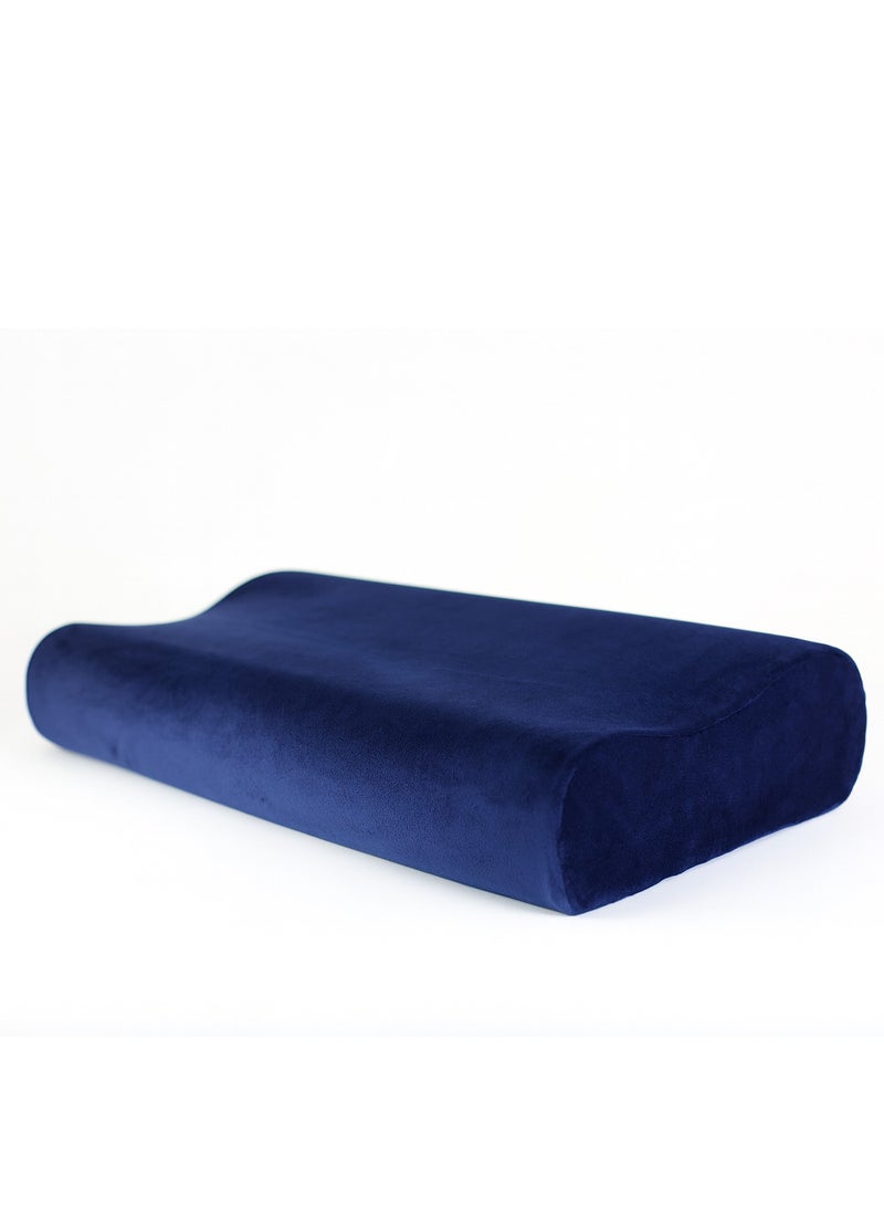 HT Contour Medical Sleep Pillow: Get healthy, pain-free sleep. Reduces headaches caused by poor sleeping habits. Navy. - Image 3