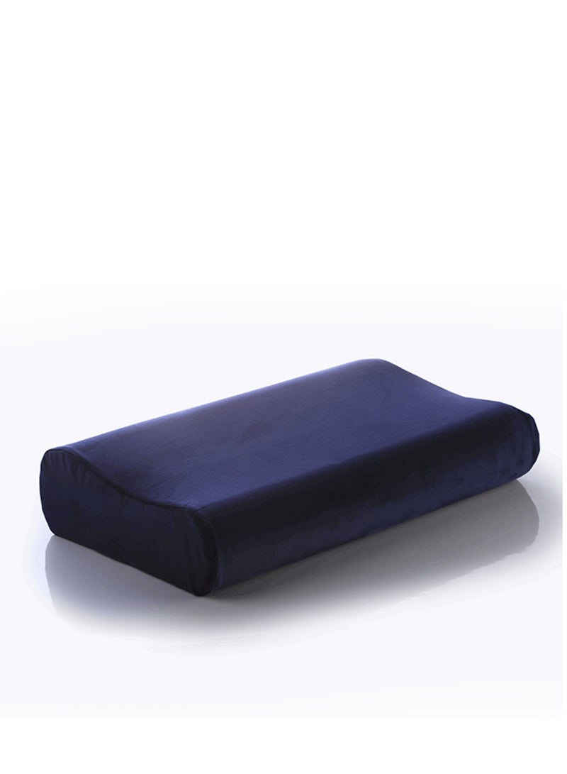 HT Contour Medical Sleep Pillow: Get healthy, pain-free sleep. Reduces headaches caused by poor sleeping habits. Navy. - Image 1