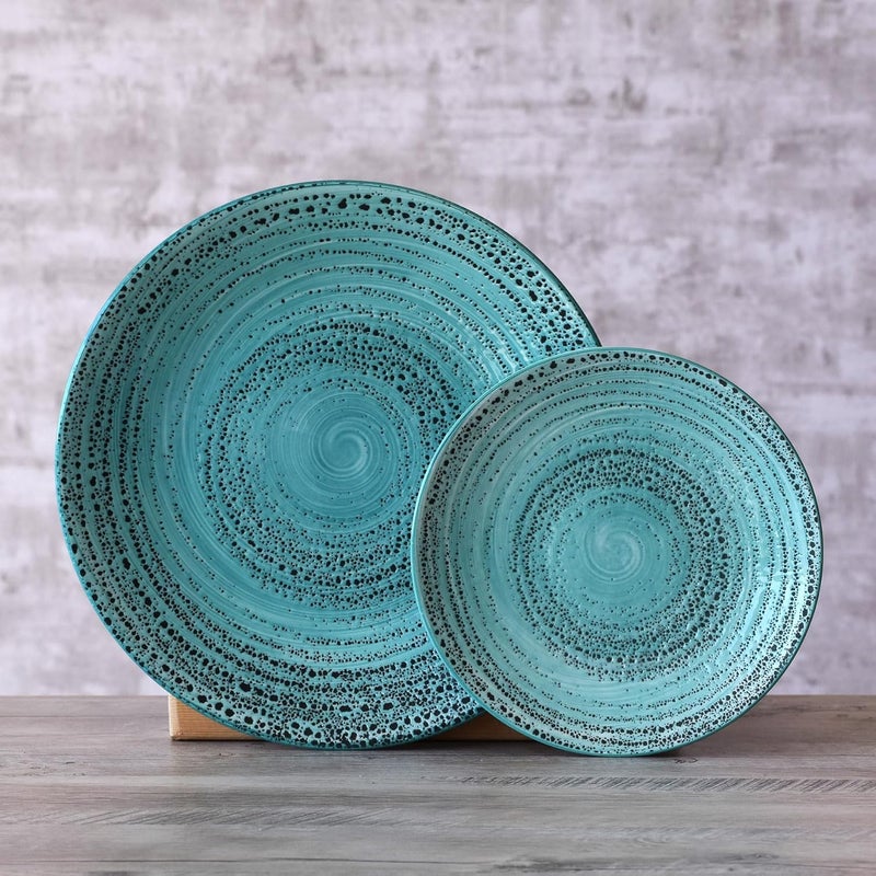 Spaces Inside Devnow Scuba Turquoise Porcelain 21Piece Dinner Set Elegant and Tableware Collection Perfect for Special Occasions Dinner Parties and Everyday Use - Image 4