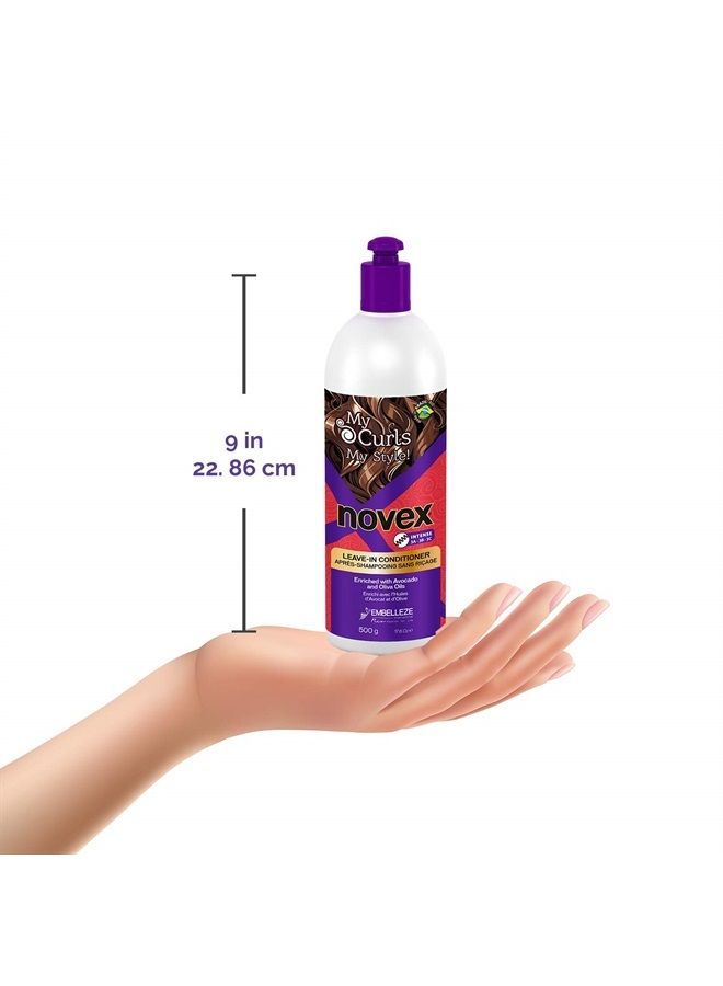 NOVEX My Curls Intense Leave In Conditioner– 17.6oz - Repairs Damaged Curls – Enhances Shine, Softness and Luster – Frizz Free Hair - Image 4