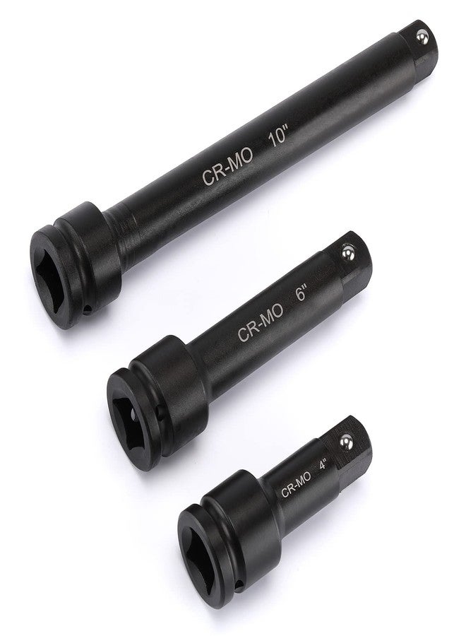 Mayouko 3PCS 3/4" Drive Impact Extension Bar, 4",6",10", Impact Wrench Extensions, CR-MO - Image 2