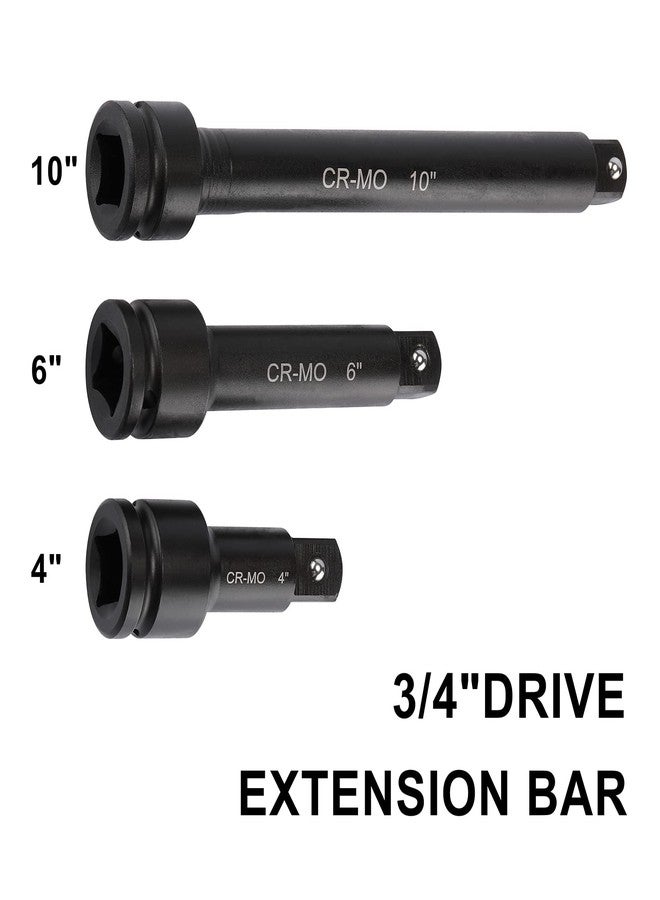 Mayouko 3PCS 3/4" Drive Impact Extension Bar, 4",6",10", Impact Wrench Extensions, CR-MO - Image 5