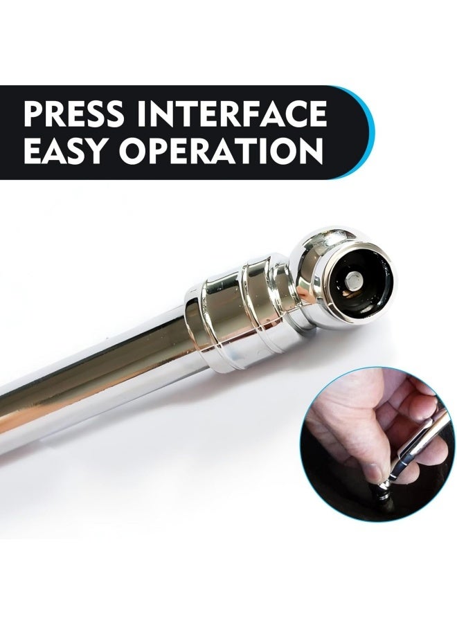 مقياسان لضغط الإطارات على شكل قلم رصاص، مقياس ضغط إطارات محمول من الفولاذ المقاوم للصدأ، ملحق تشخيصي عملي، مناسب لمعظم السيارات والشاحنات وسيارات الدفع الرباعي 两台铅笔胎压表，便携式不锈钢轮胎压力表，实用诊断配件，适用于大多数轿车、卡车和 SUV - Image 4