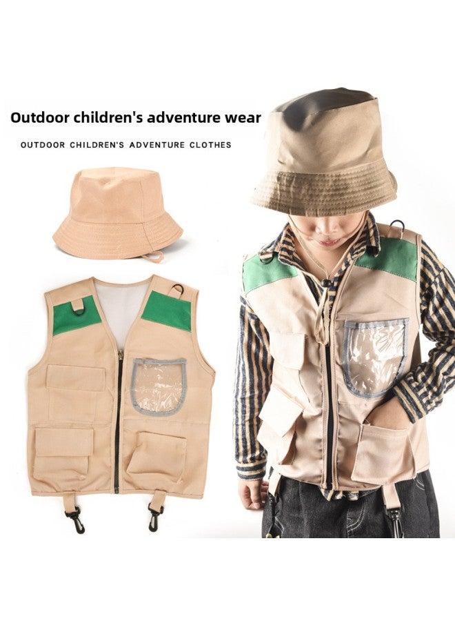 Loquat Children Play House Cosplay Role Play Festival Performance Stage Dress Up Outdoor Explorer Vest Suit-Specifications:Mesh Bag Adventure Uniform-24*27-172g - Image 3