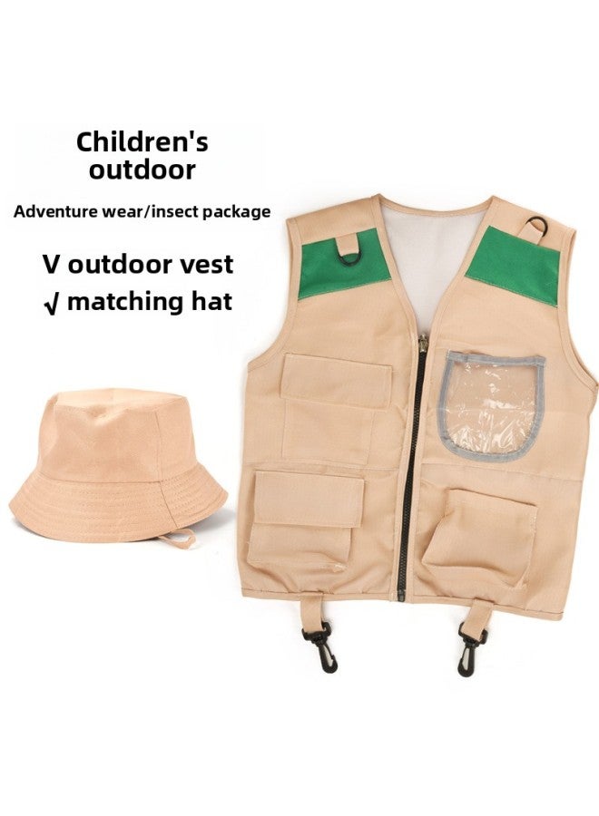 Loquat Children Play House Cosplay Role Play Festival Performance Stage Dress Up Outdoor Explorer Vest Suit-Specifications:Mesh Bag Adventure Uniform-24*27-172g - Image 2