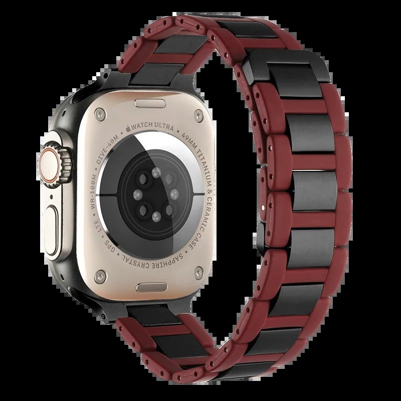 Bluejw Replacement Watch Strap for Apple Watch Ultra – FKM Rubber & Stainless Steel Magnetic Band for Men and Women - Image 1