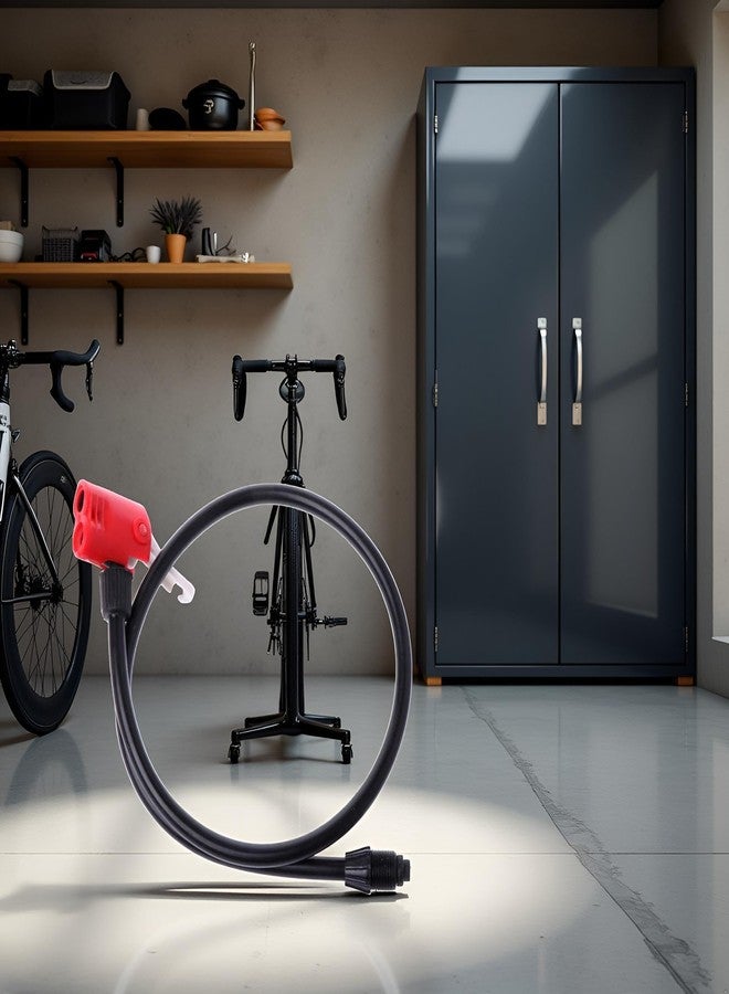 Sluswallow Black and Red 67cm Bike Bicycle Handy Portable Air Pump Tire Inflator Replacement Hose Accessories, Indoor Bike Storage, Car Racks, Transportation and Storage - Image 3