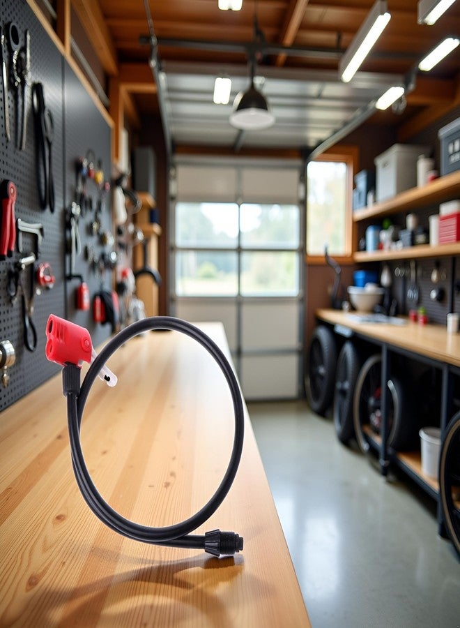 Sluswallow Black and Red 67cm Bike Bicycle Handy Portable Air Pump Tire Inflator Replacement Hose Accessories, Indoor Bike Storage, Car Racks, Transportation and Storage - Image 4