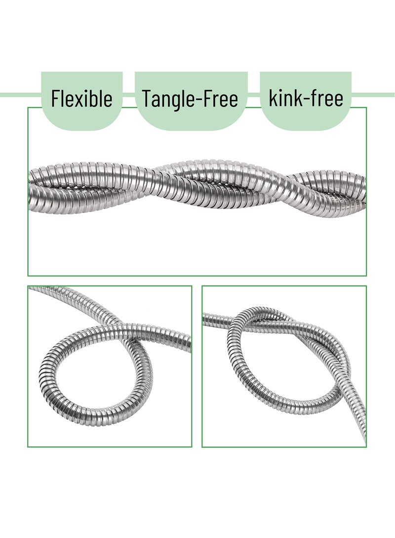 SYOSI SYOSI 3 Feet Short Garden Hose, Heavy Duty Stainless Steel Hose, Outdoor Metal Garden Hose, Flexible Durable Garden Hose  - Image 3