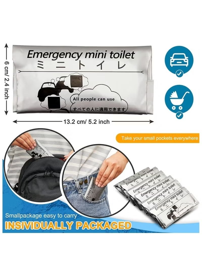 Disposable Urine Bags, 700ML Large Capacity Camping Pee Bags, Unisex Urinals Vomit Bags for Travel Urinal Toilet Traffic Jam Emergency Portable Toilet Bee Bag for Men Women Kids Patient(12 Pack) - Image 2