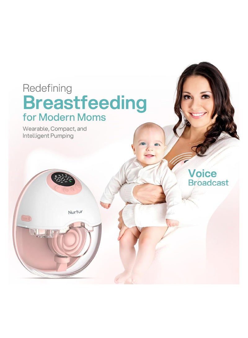 Nurtur Cozi Wearable Pump Hands Free Breast Pump, Double Electric Hands-Free Breast Pumps with 3 Modes, 9 Levels, LCD Display, Memory Function Rechargeable with Massage and Pumping Mode,150ml - Image 2
