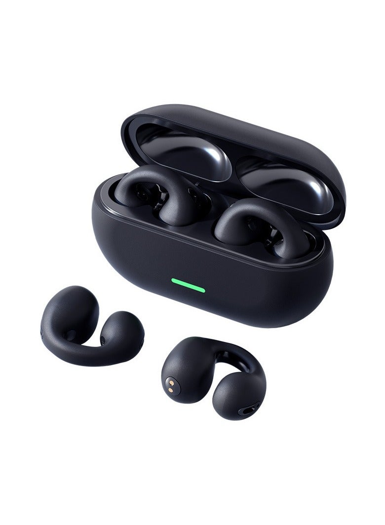 Wireless Ear Clip Bone Conduction Headphones, Open Sport Bone Conduction Earbuds, Bluetooth 5.3 Bone Conduction Head Set, Mini Running Workout Painless Wearing Earring Earphone  - Image 1