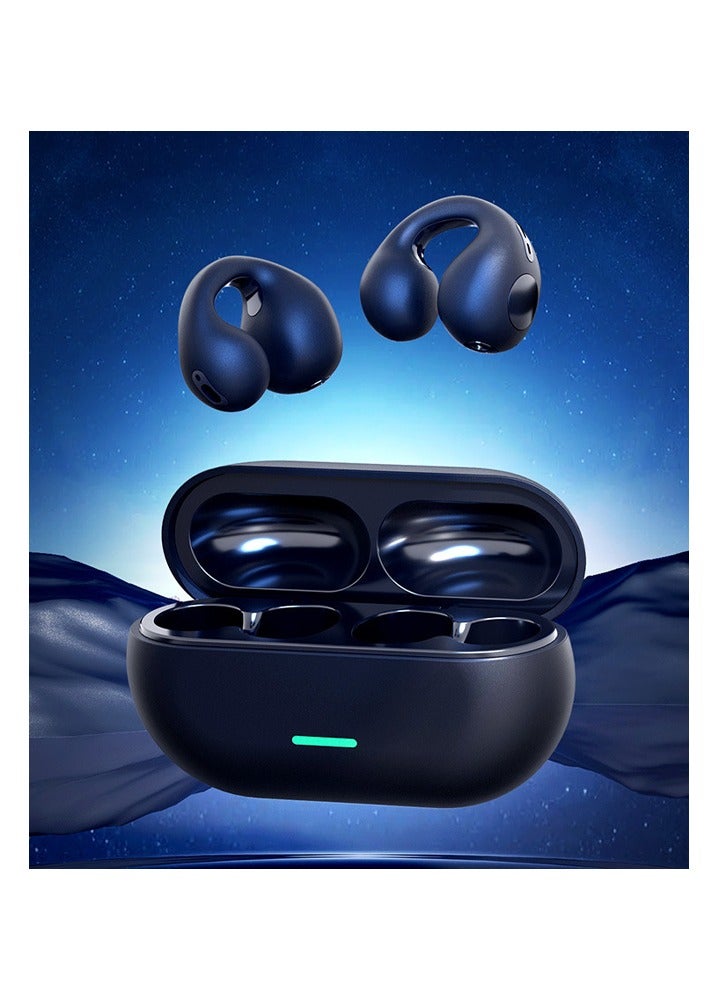 Wireless Ear Clip Bone Conduction Headphones, Open Sport Bone Conduction Earbuds, Bluetooth 5.3 Bone Conduction Head Set, Mini Running Workout Painless Wearing Earring Earphone  - Image 2