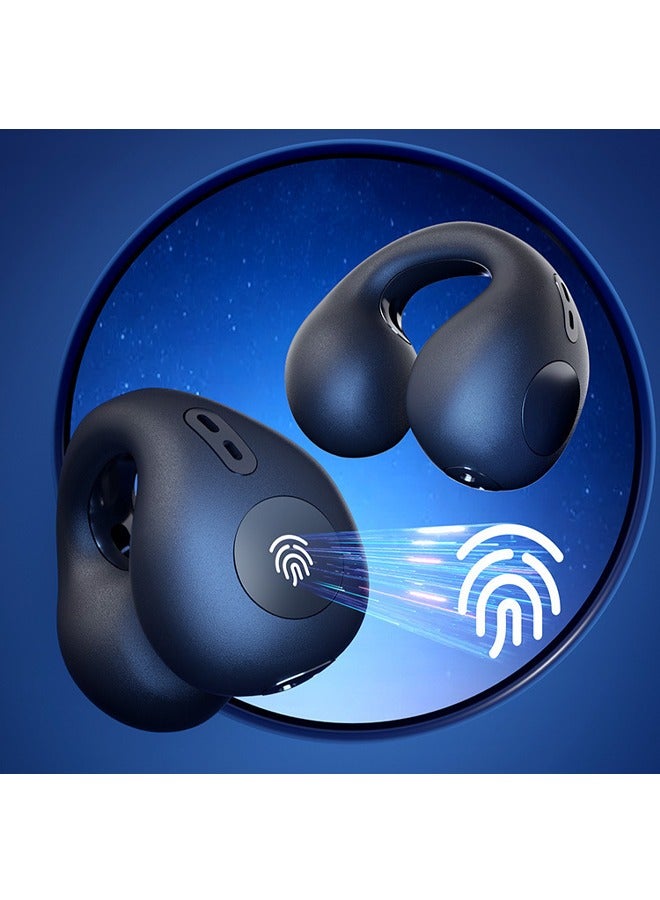 Wireless Ear Clip Bone Conduction Headphones, Open Sport Bone Conduction Earbuds, Bluetooth 5.3 Bone Conduction Head Set, Mini Running Workout Painless Wearing Earring Earphone  - Image 4