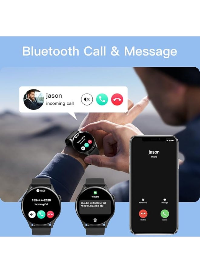 PEJE PEJE ZW10 Smart Watch with 1.43" High-Resolution Display – 123+ Sports Modes, 7-Day Battery, Heart Rate & SpO2 Monitoring, and Two Changeable Bands - Image 4