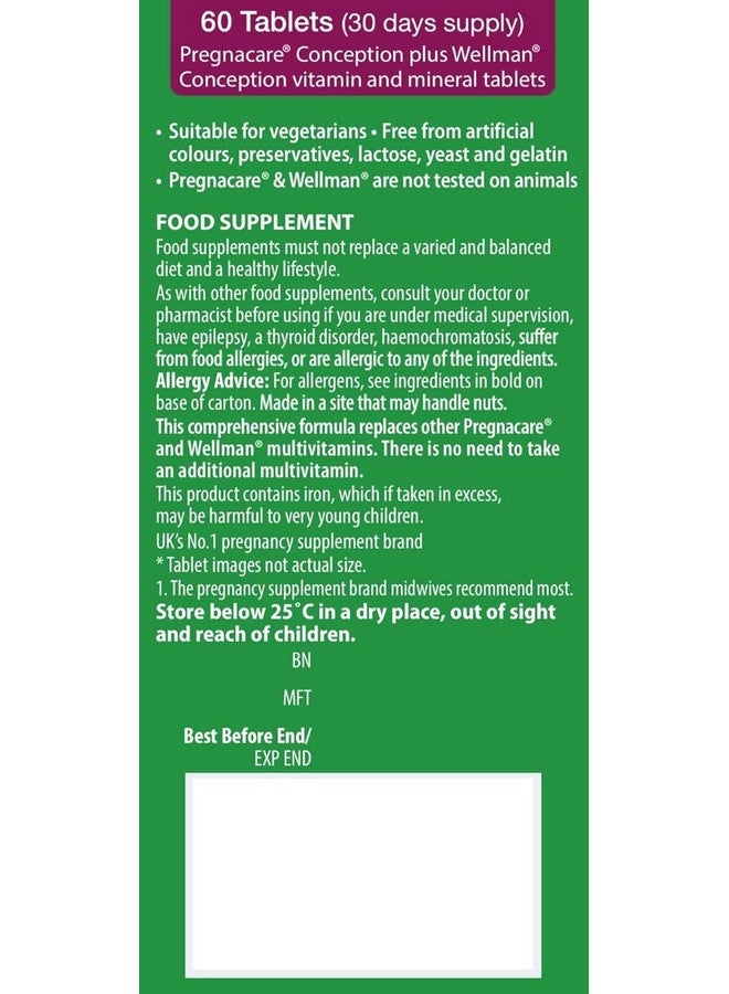 بريجناكير أقراص التغذية الخاصة بـ Him & Her Conception، 60 قرصًا - Image 3