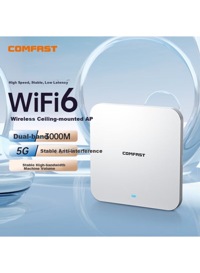 comfast كومفاست Cf-e395ax واي فاي لاسلكي Ax3000 مزدوج النطاق مثبت على السقف للفيلات والفنادق والاستخدام التجاري مع تغطية كاملة - Image 3