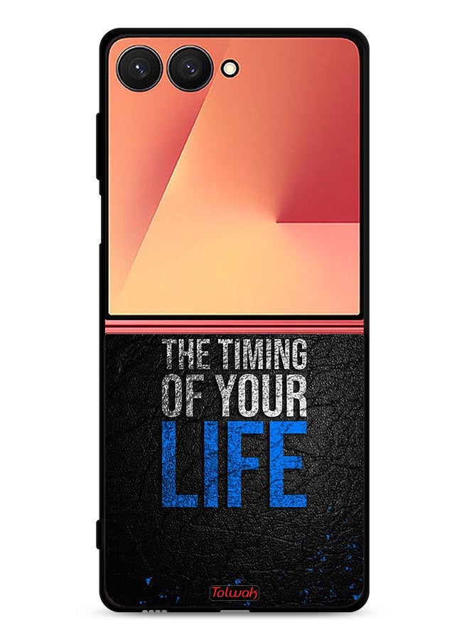 Tolwak Samsung Galaxy Z Flip7 Protective Case Cover Trust The Timing Of Your Life - Image 1