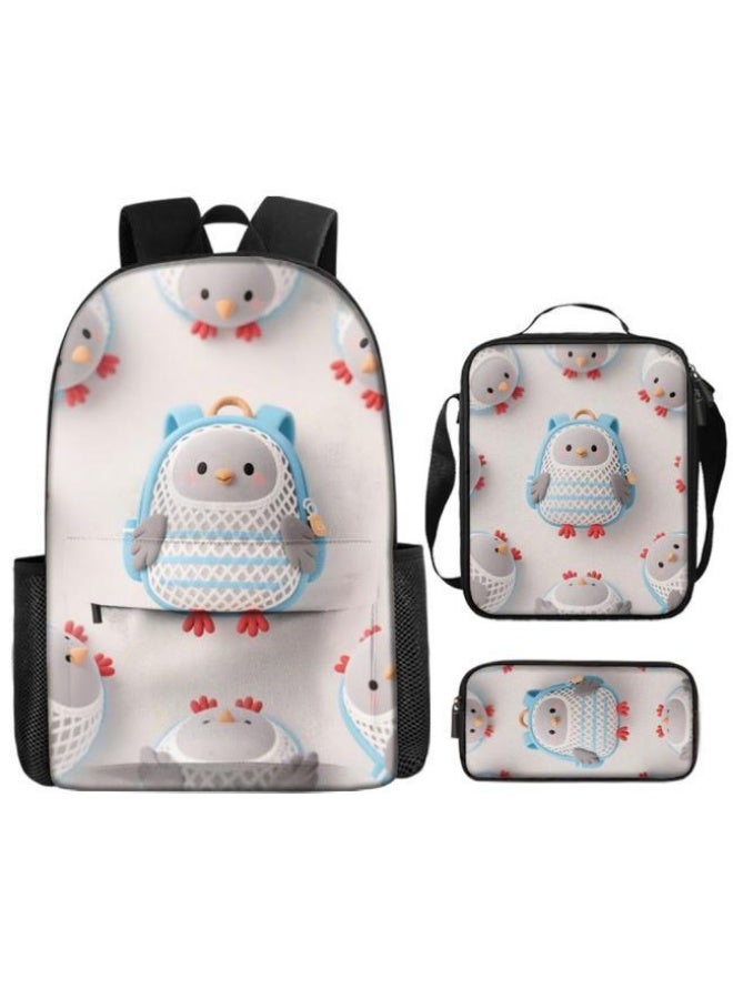 Bright Li Fire A good helper for cute travel! Exclusive cartoon bags for children and teenagers, three-piece set, light and comfortable (available for students, children, friends on outings, mountain climbing, going to school, etc.) - 69  - Image 2