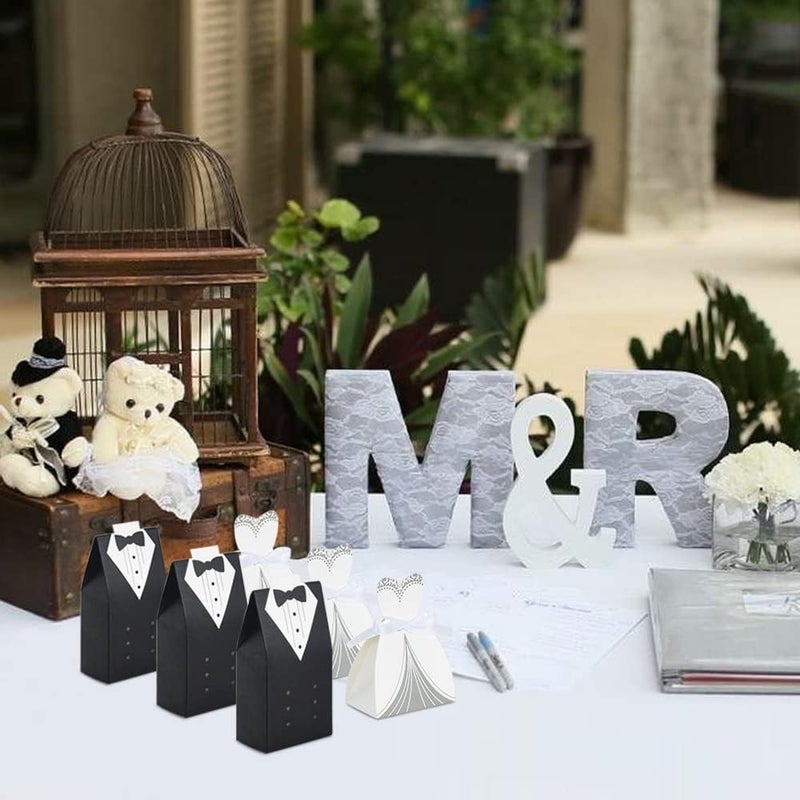 BEISHIDA Wedding Favor Boxes  Small Bride and Groom Candy Boxes for Bridal Shower Decorations  50pcs - Image 5