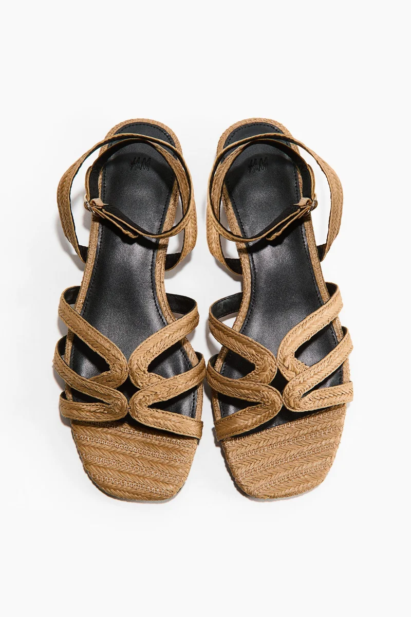 H&M Braided straw sandals