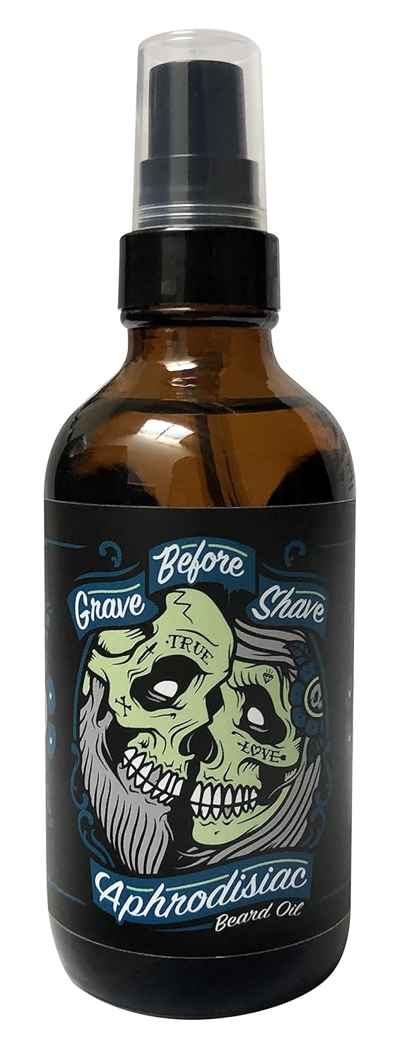 GRAVE BEFORE SHAVE Grave Before Shave Leather/Cedar-wood scent Beard Oil 4 oz. BIG BOTTLE