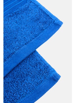 Cotton home Textured Hand Towel, Blue  - Image 3