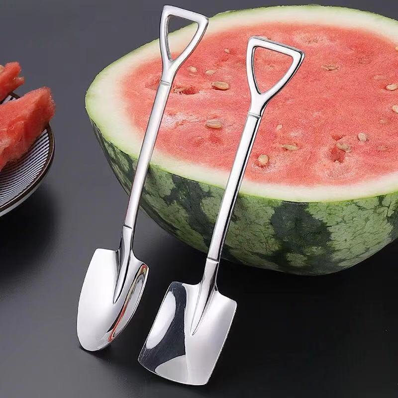 Thickened Stainless Steel Watermelon Spoon, Retro Creative Dessert Spoon, Cute Shovel Spoon - Image 3