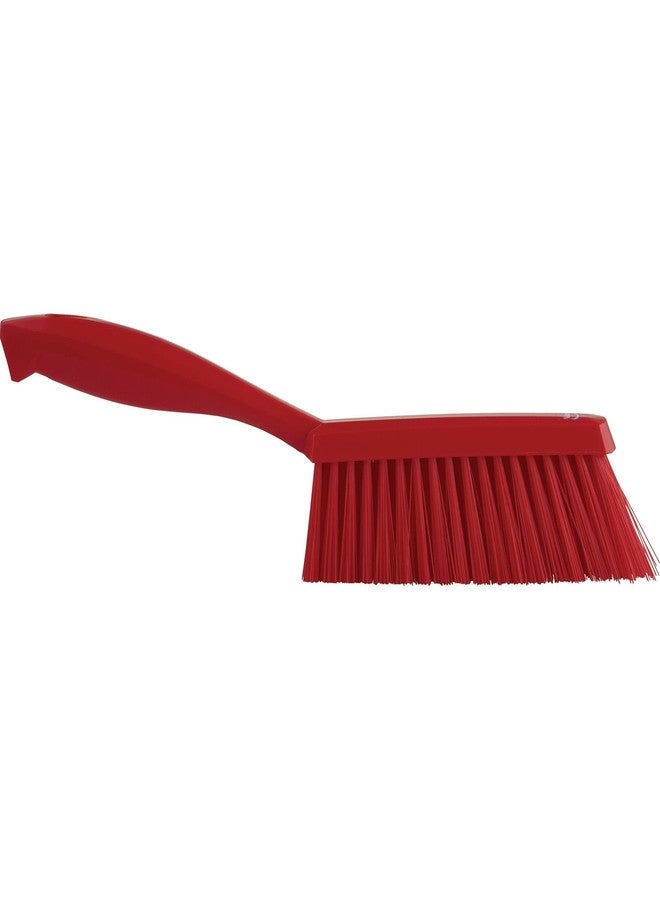 Vikan 45894 Bench Cleaning Brush, Polypropylene/Polyester Medium Bristle Dustpan Brush & Sweeper, 14 Inch, Red - Image 2