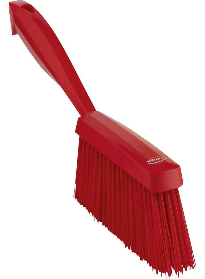 Vikan 45894 Bench Cleaning Brush, Polypropylene/Polyester Medium Bristle Dustpan Brush & Sweeper, 14 Inch, Red - Image 1