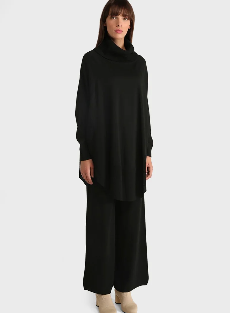 Benin by modanisa High Neck Top And Pants Set