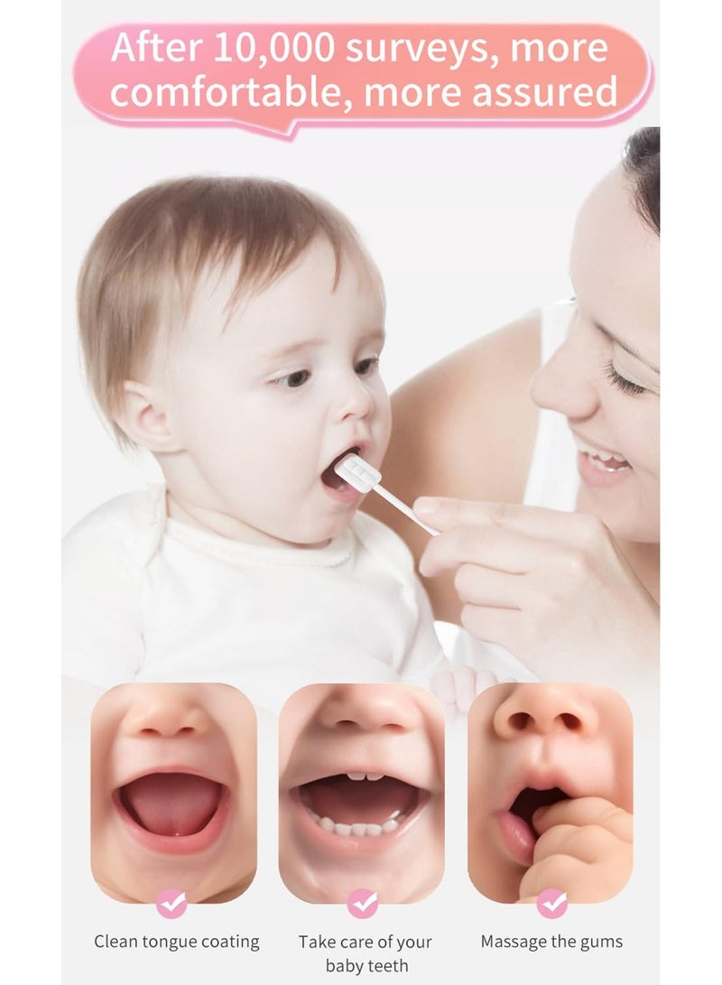 Baby Sailing 30PCS Baby Tongue Cleaner, Disposable Spiral Model Baby Mouth Cleaner, Soft Gauze Toothbrush Infant Oral Cleaning Stick, Tongue Cleaner Care for 0-2 Years Old Baby Tongue Cleaning - Image 2