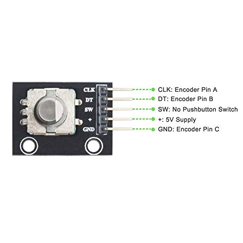 WayinTop 5pcs 360 Degree Rotary Encoder Module KY-040 Brick Sensor Development Board with Push Button for Arduino - Image 5