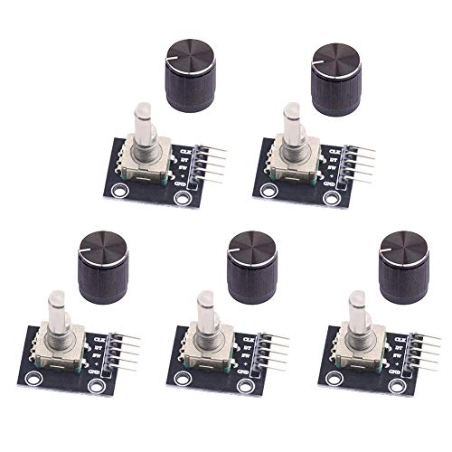 WayinTop 5pcs 360 Degree Rotary Encoder Module KY-040 Brick Sensor Development Board with Push Button for Arduino - Image 1