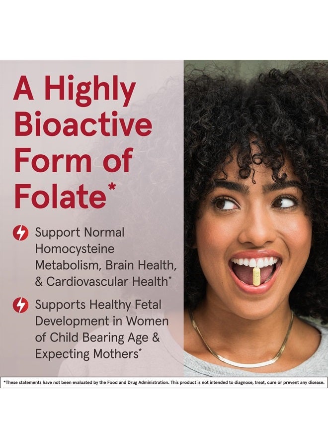 jarrow formulas Extra Strength Methyl Folate 400 mcg, Dietary Supplement for Cardiovascular and Neurologic Health Support, 60 Veggie Capsules, 60 Day Supply (Pack of 12) - Image 4