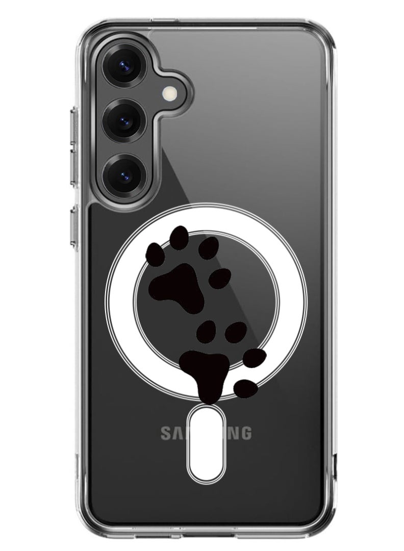 Theodor Magnetic Case for Samsung Galaxy S25 Plus 6.7-inch Compatible with MagSafe Wireless Charging, Shockproof Phone Bumper Cover Paw - Image 1