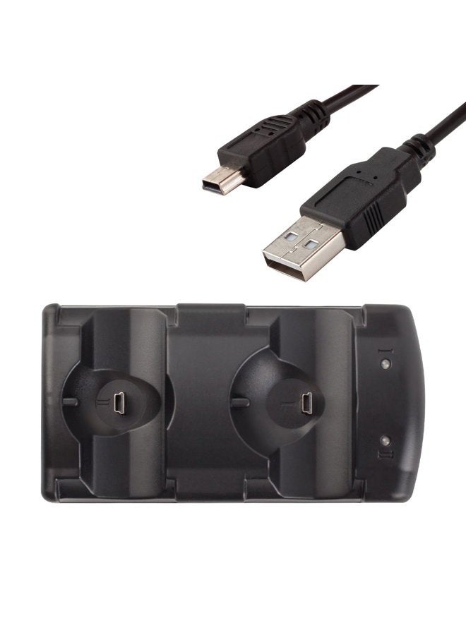VSEER Playstation 3 Controller Charging Dock Charging Station 2 in 1 with LED Light Indicator Compatible for Playstation PS3/MOVE Controller, Black - Image 3