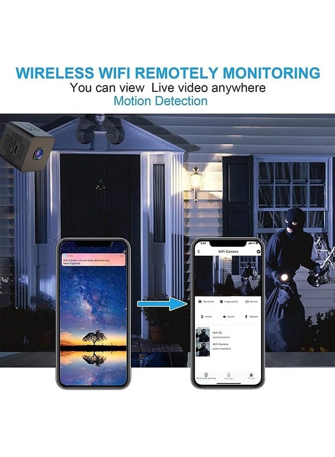 Muyixin Upgraded Small Wireless WiFi Camera Hidden Spy Security Cameras,Mini Security Nanny Camera,Portable Small Nanny Cam Tiny Camera for Home Office Indoor Outdoor Pet - Image 5