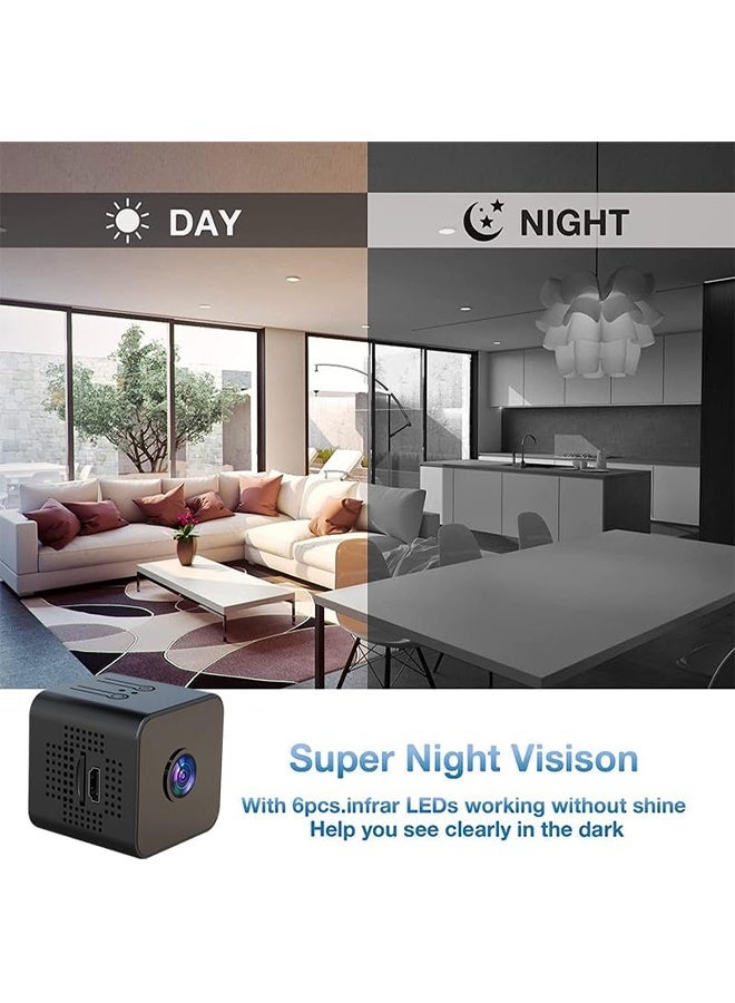 Muyixin Upgraded Small Wireless WiFi Camera Hidden Spy Security Cameras,Mini Security Nanny Camera,Portable Small Nanny Cam Tiny Camera for Home Office Indoor Outdoor Pet - Image 4